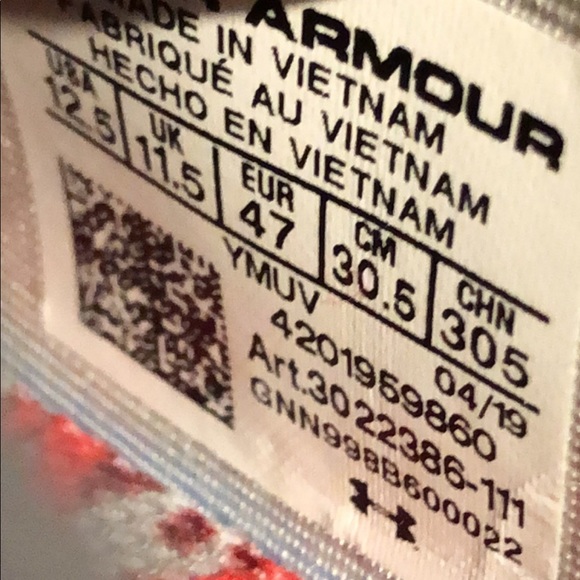 Under Armour Curry 6 Grey Grimson Mens Basketball Shoes - Picture 9 of 10